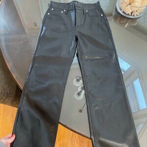 J. Crew Black faux Leather Pants